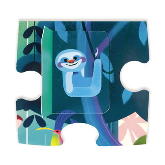 Janod Verrassingspuzzel - Feest in de jungle puzzelstukje